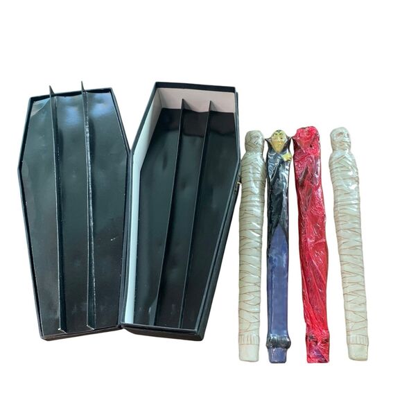 Restoration Hardware Set of 4 Halloween Spooky Monster Candles "INCOMPLETE SET" - Picture 3 of 13